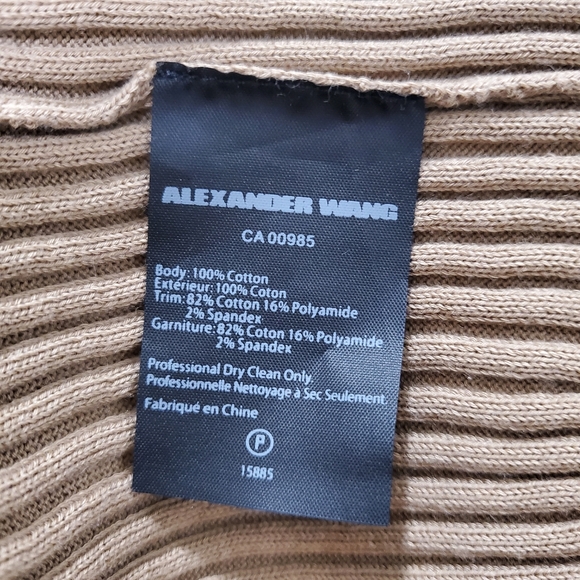 Alexander Wang Camel Ribbed Knit Cardigan XS - Picture 5 of 5